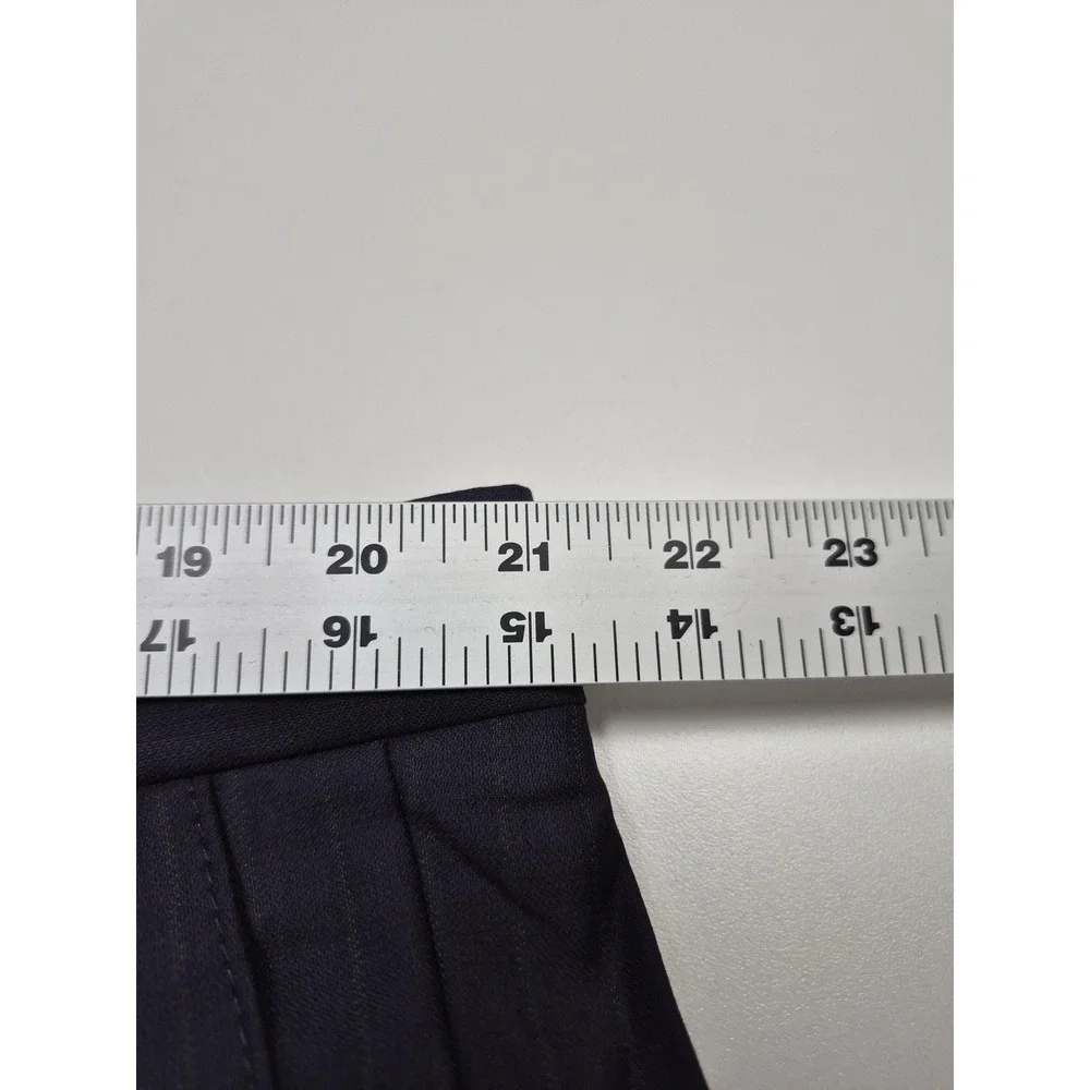 Suit Pants Mens 42x36 Navy 100% Wool Pinstripe Pleated Dress Formal Business